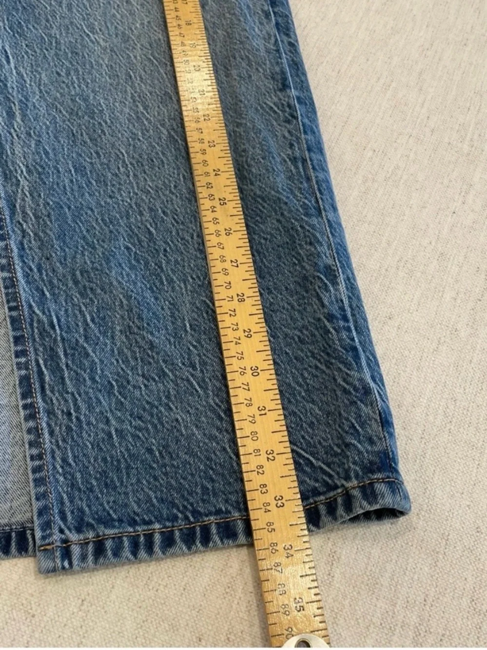 We The Free Madison Midi Long Denim Skirt 32 Front Split Indie Sleaze Streetwear